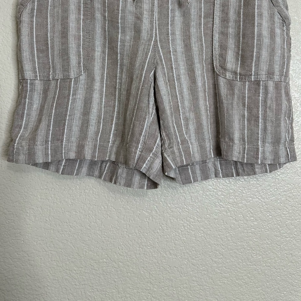 Talbots Linen Blend Drawstring Pull On Shorts, Si… - image 4
